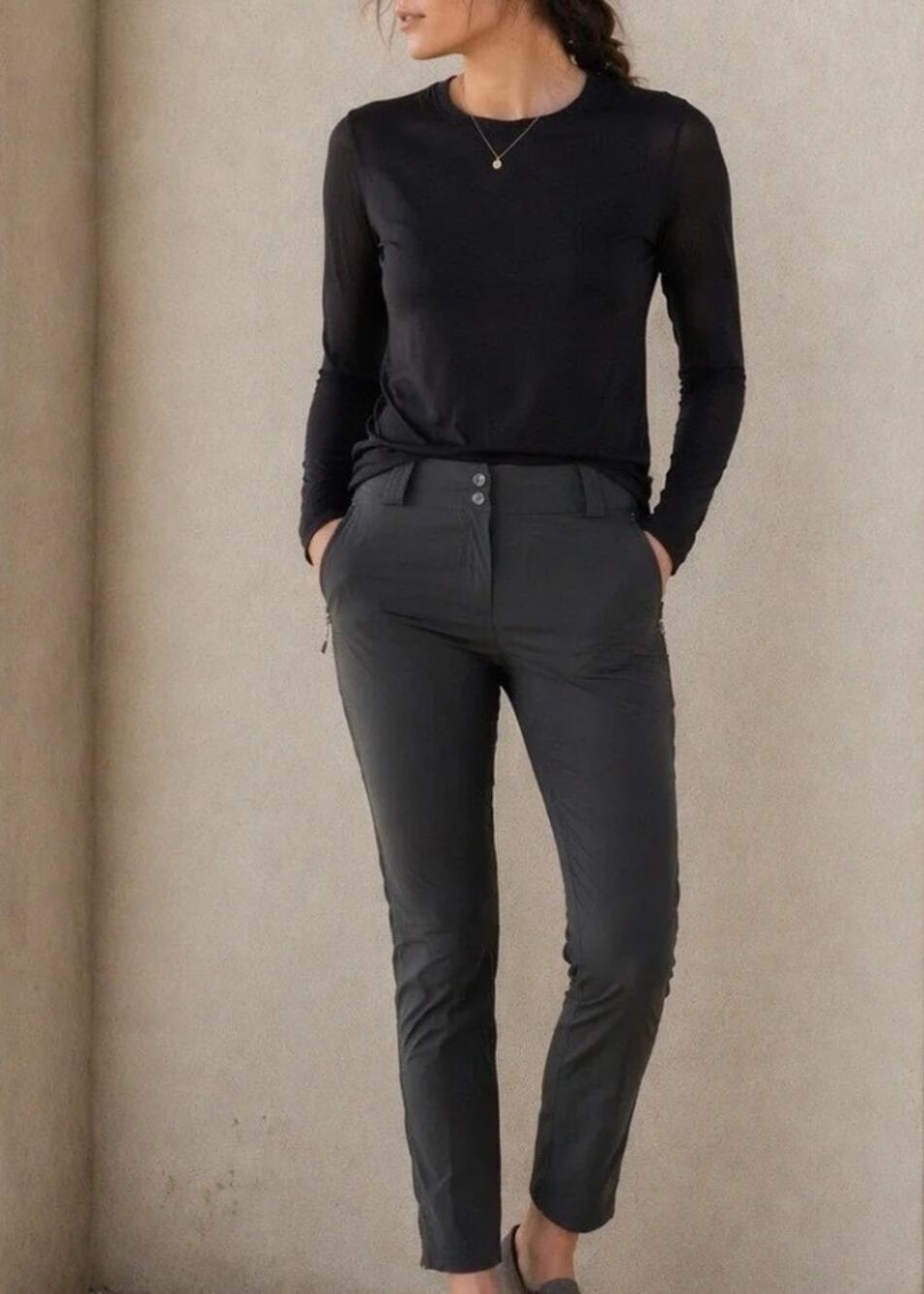 Anatomie Luisa Slim Travel Pants Anthracite Gray Size Large